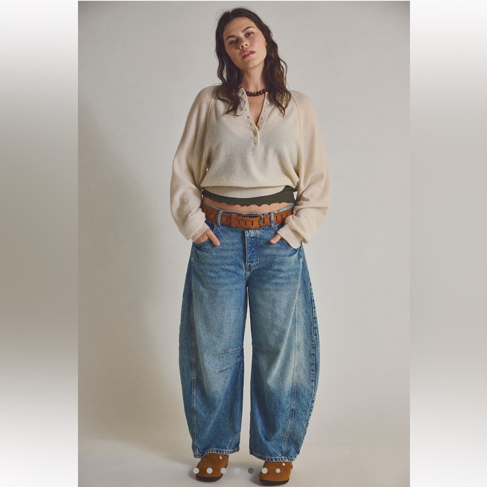 We the free good luck barrel jeans🩵